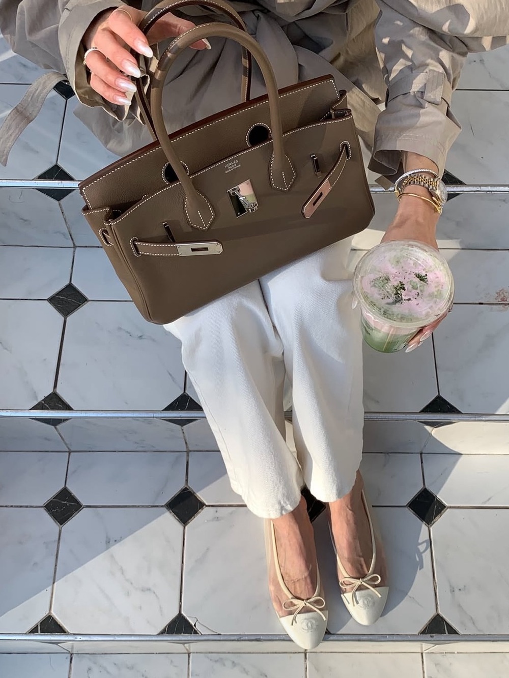 Chanel 26P Ivory Mesh Flats | Size 37 - Picture 6 of 16